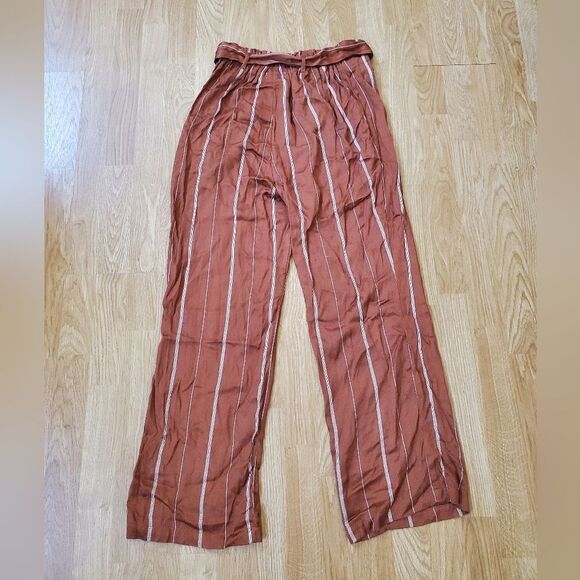 Ten Sixty Sherman | Paperbag Tie Waist Pants in Rust - Picture 8 of 15